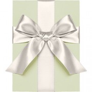 Double Face Satin Ribbon, Ivory, Waste Not Paper